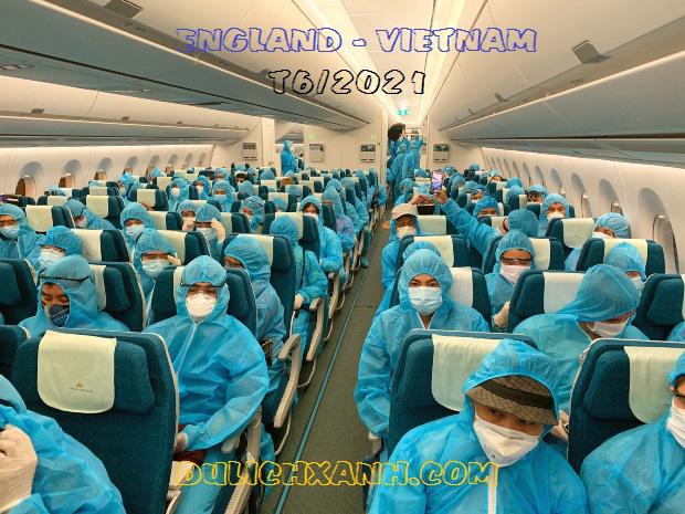 (Mới) Lịch bay hồi hương & chuyên gia từ Anh về Việt Nam tháng 6/2021