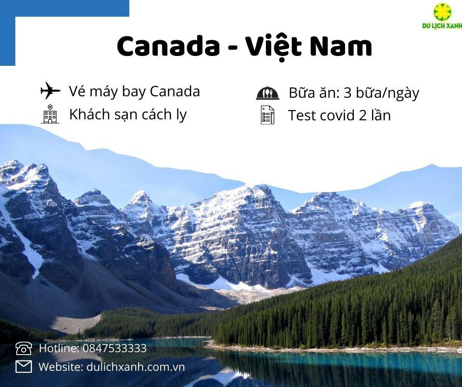 Vé máy bay từ Canada về Việt Nam | Lịch bay tháng 2+3/2022