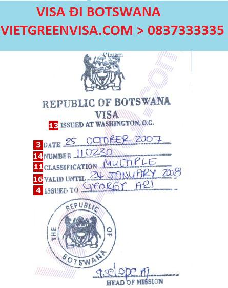 Làm Visa du lịch Botswana uy tín, trọn gói