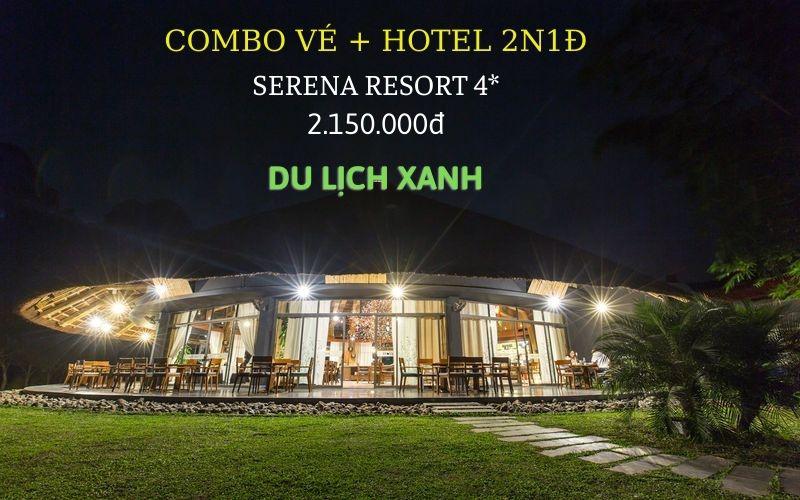 Combo xe và khách sạn Serena Resort Kim Bôi 2 ngày 1 đêm