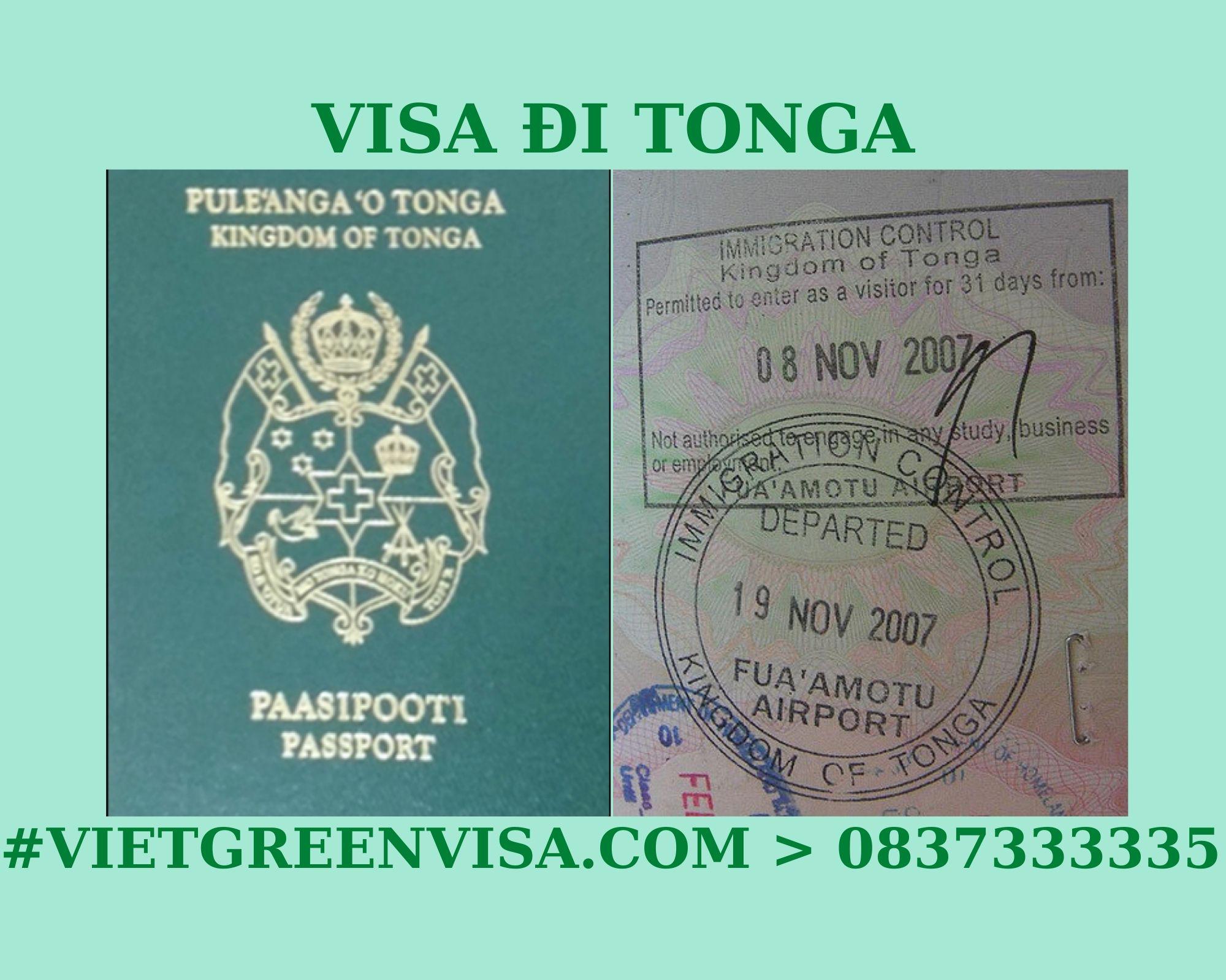 Dịch vụ xin Visa du lịch Tonga uy tín, trọn gói