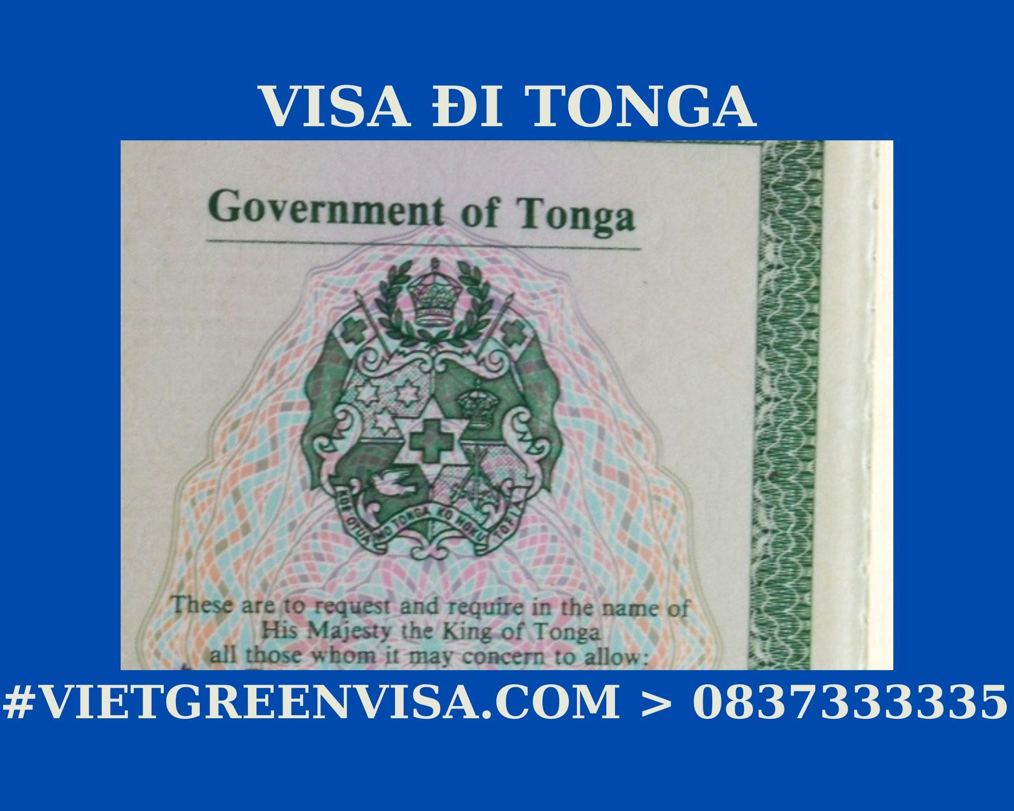 Xin Visa Tonga trọn gói tại Hà Nội, Hồ Chí Minh