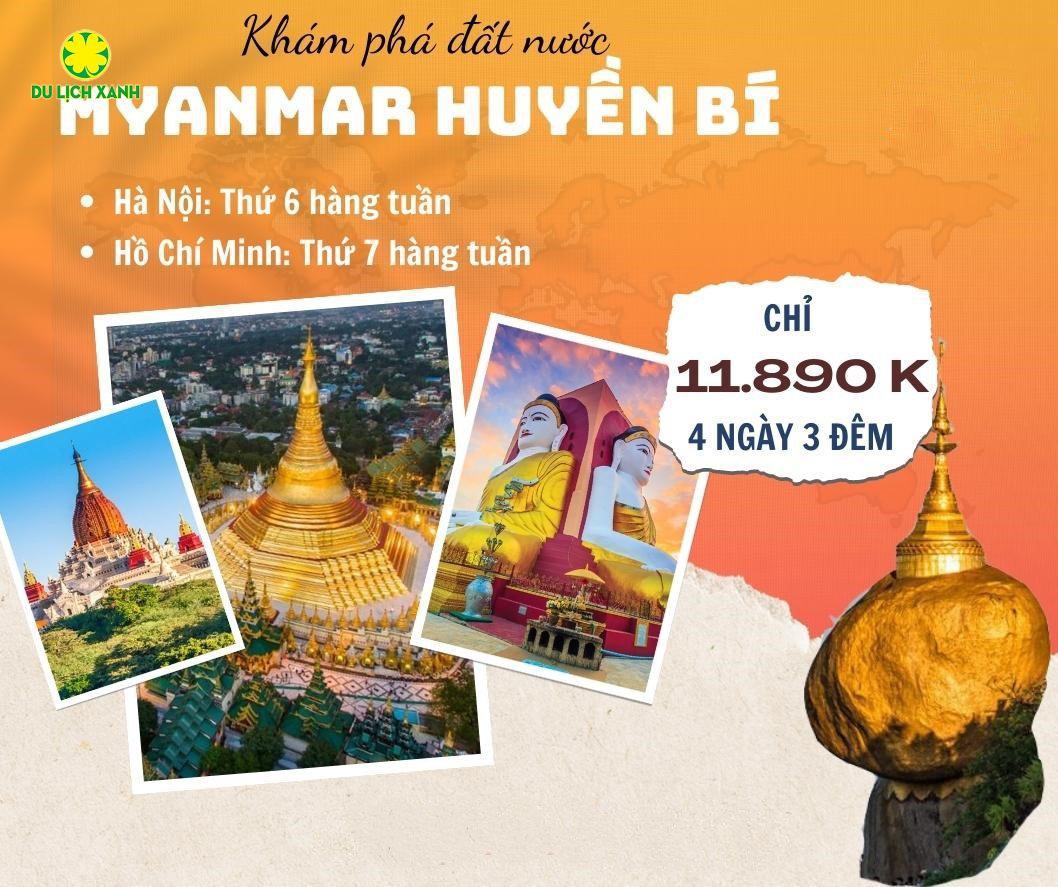 Tour du lịch Myanmar 4 ngày 3 đêm từ Hà Nội/TP HCM