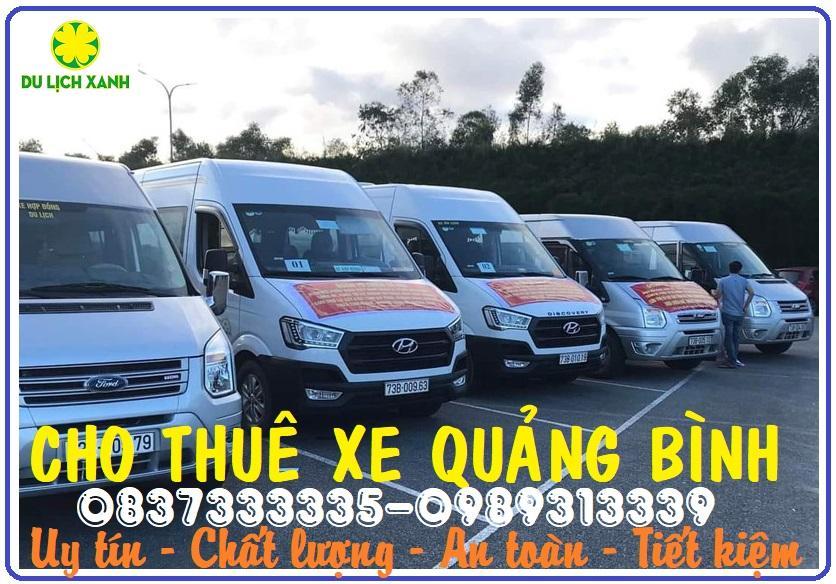 Bảng giá cho thuê xe du lịch Quảng Bình mới nhất