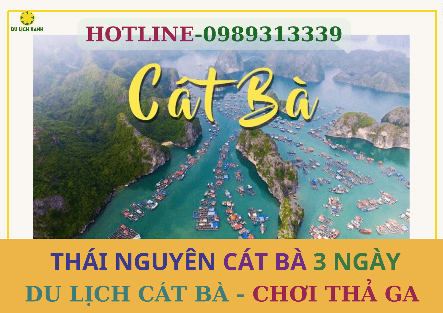 Tour du lịch Thái Nguyên - Cát Bà 3 ngày 2 đêm