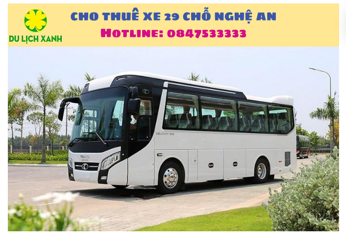 Dịch vụ thuê xe du lịch 29 chỗ tại Nghê An