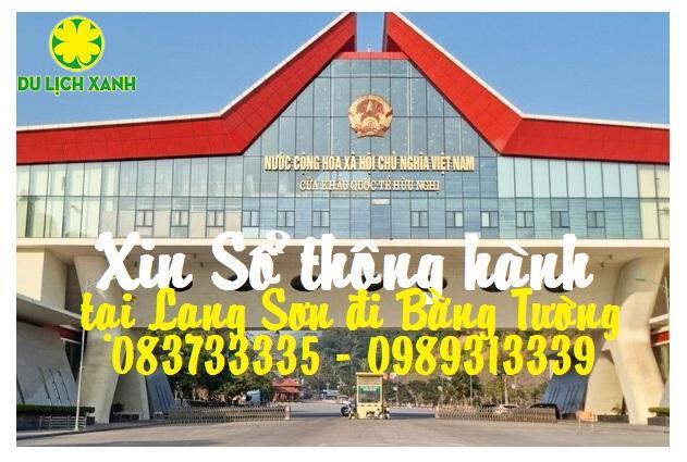 Dịch vụ sổ thông hành đi Bằng Tường Trung Quốc