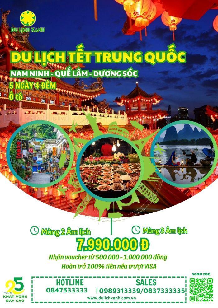 Tour Tết Nam Ninh Quế Lâm Dương Sóc 5 ngày 4 đêm