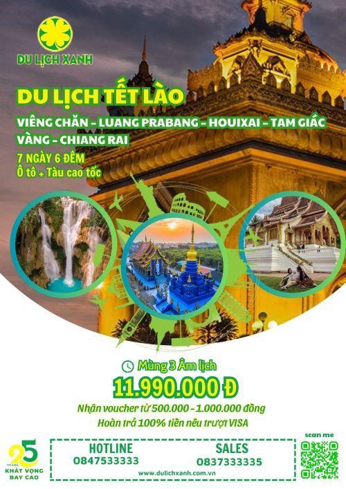 Tour Tết Lào 7 ngày 6 đêm - Khám phá đất nước triệu voi