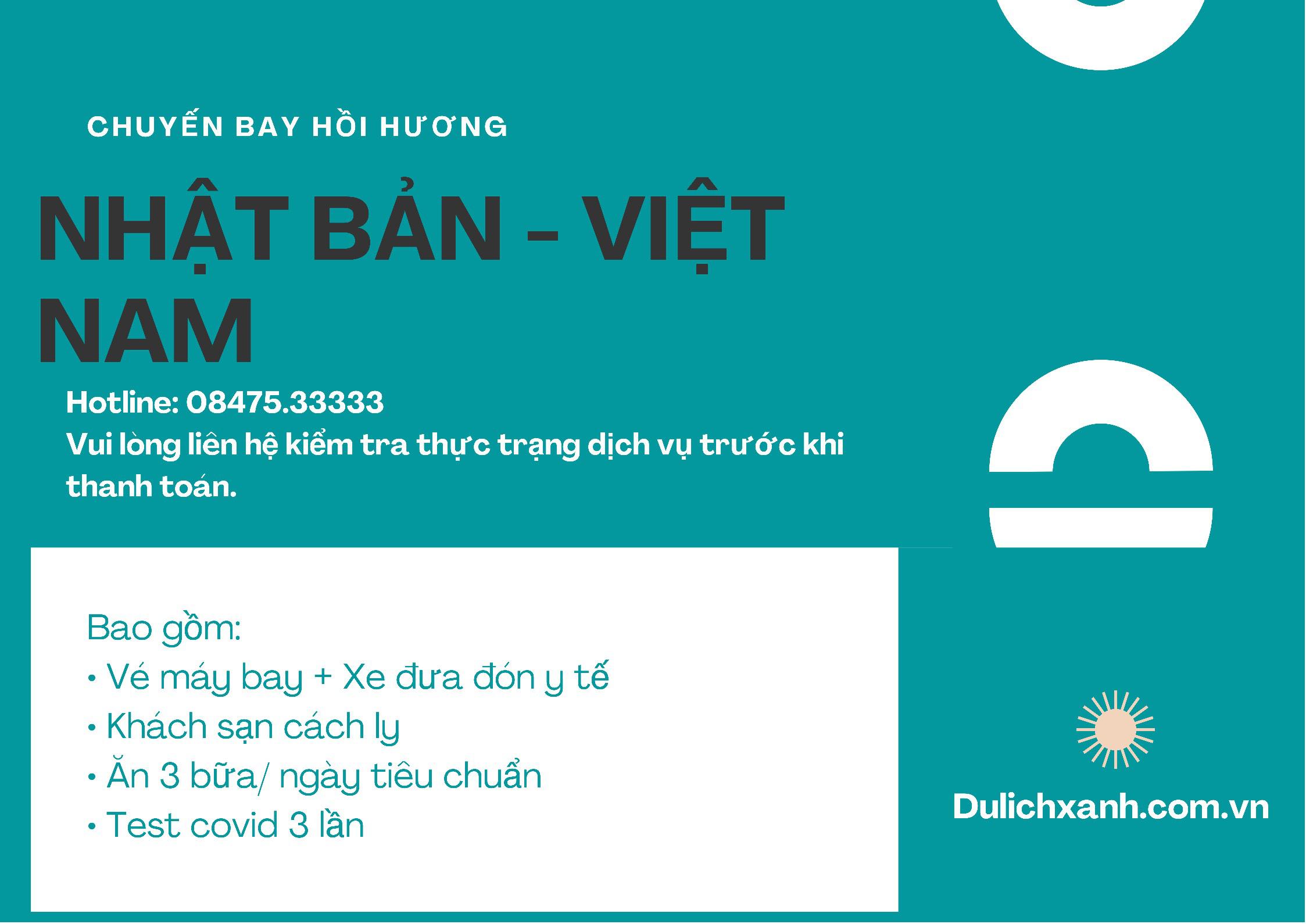 Vé máy bay Nhật Bản - Việt Nam mới nhất ngày 28/07