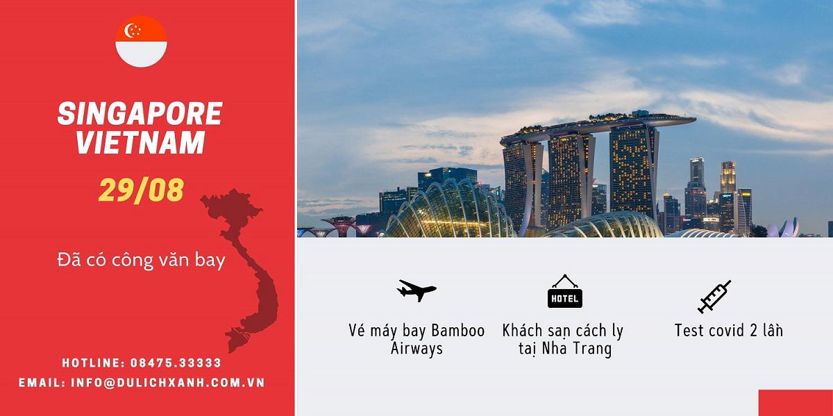 Chuyến bay từ Singapore về Việt Nam đã có công văn tháng 10