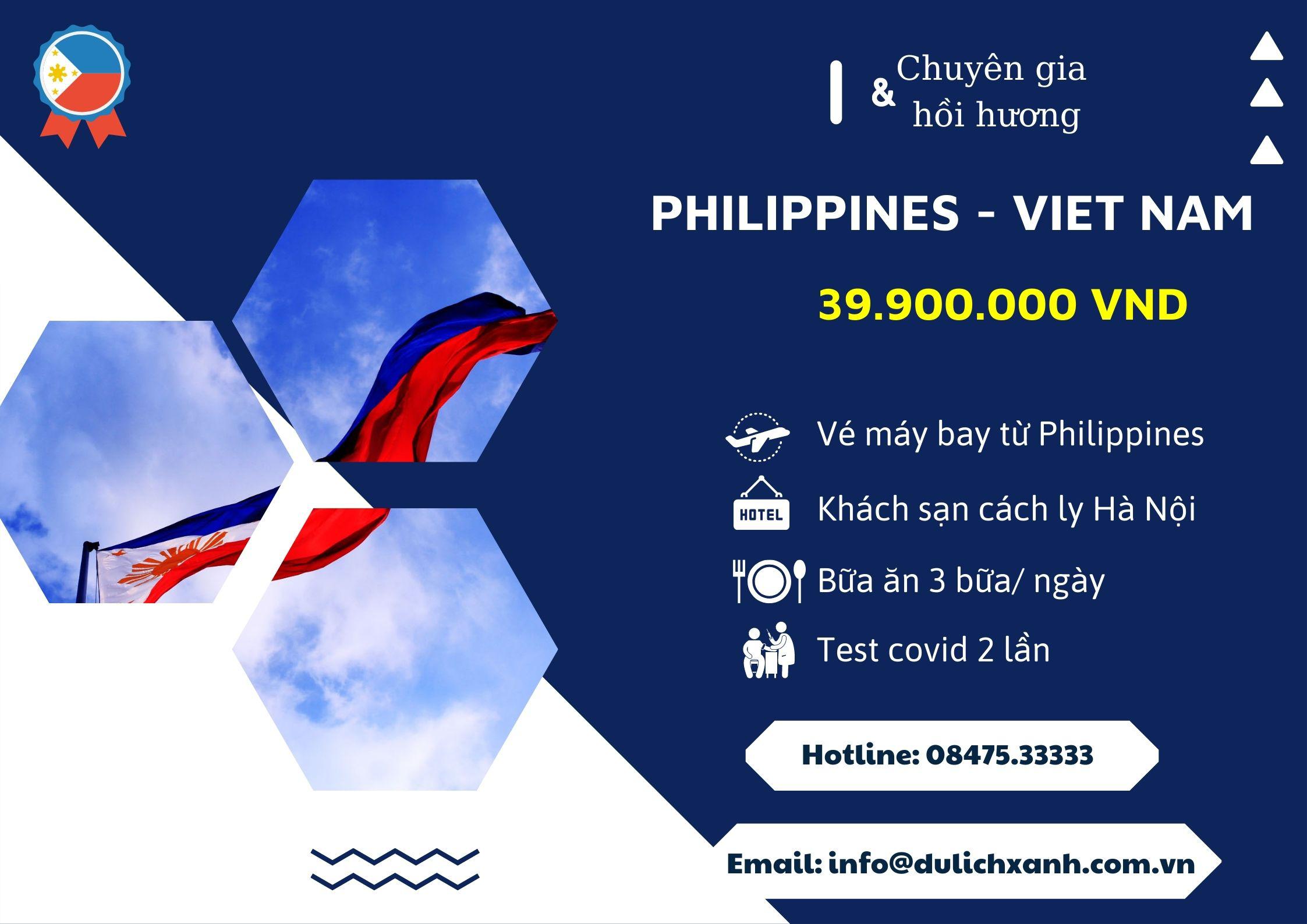 Chuyến bay chuyên gia từ Philippines về Việt Nam 28/08