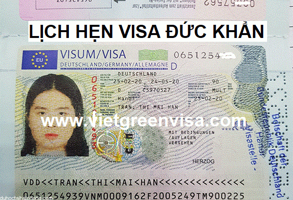 Đặt lịch hẹn phỏng visa visa Đức nhanh