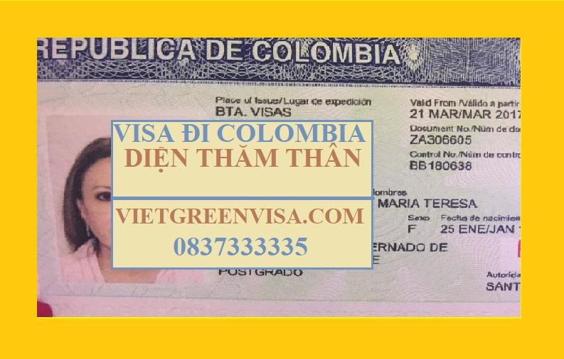 Dịch vụ xin Visa Colombia thăm thân, nhanh gọn, giá rẻ
