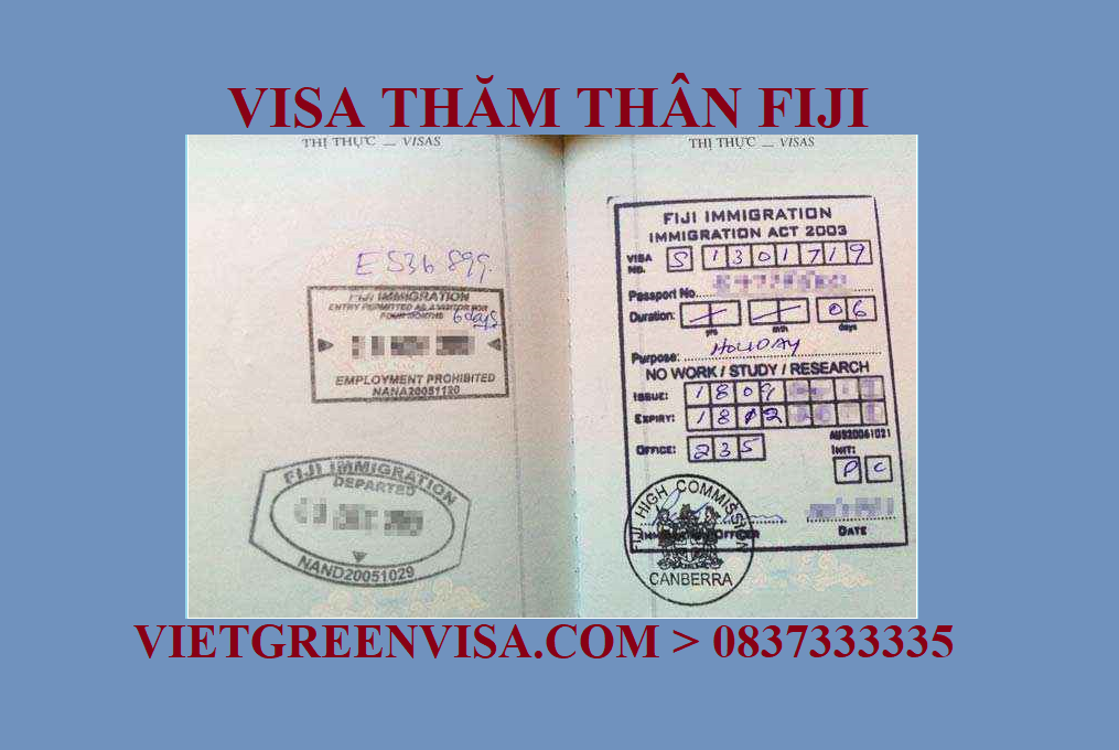 Làm Visa Fiji thăm thân chất lượng, giá rẻ