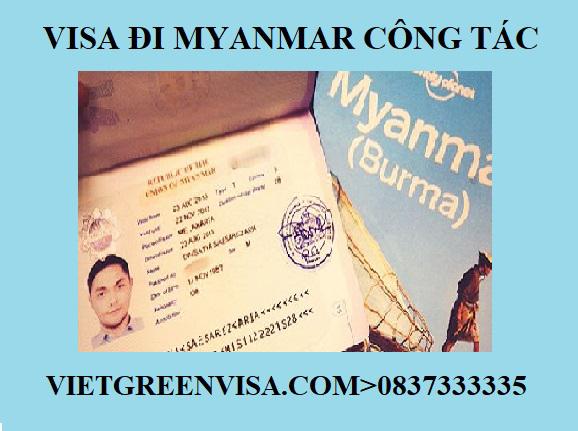 Làm visa công tác Myanamar trọn gói, bao đậu