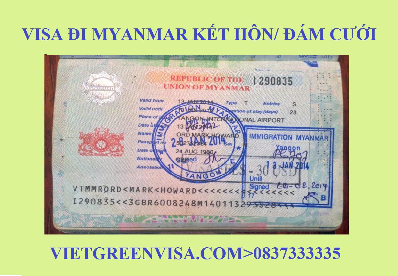 Dịch vụ xin visa Myanmar kết hôn, tổ chức đám cưới