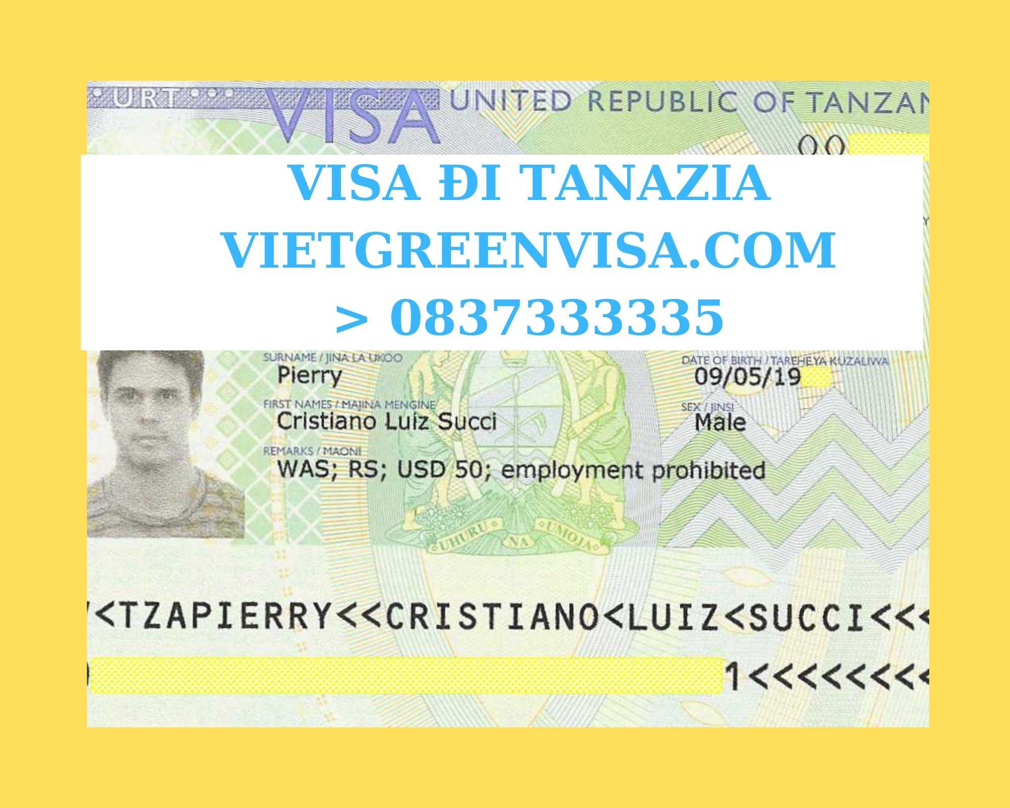 Xin Visa Tanzania trọn gói tại Hà Nội, Hồ Chí Minh