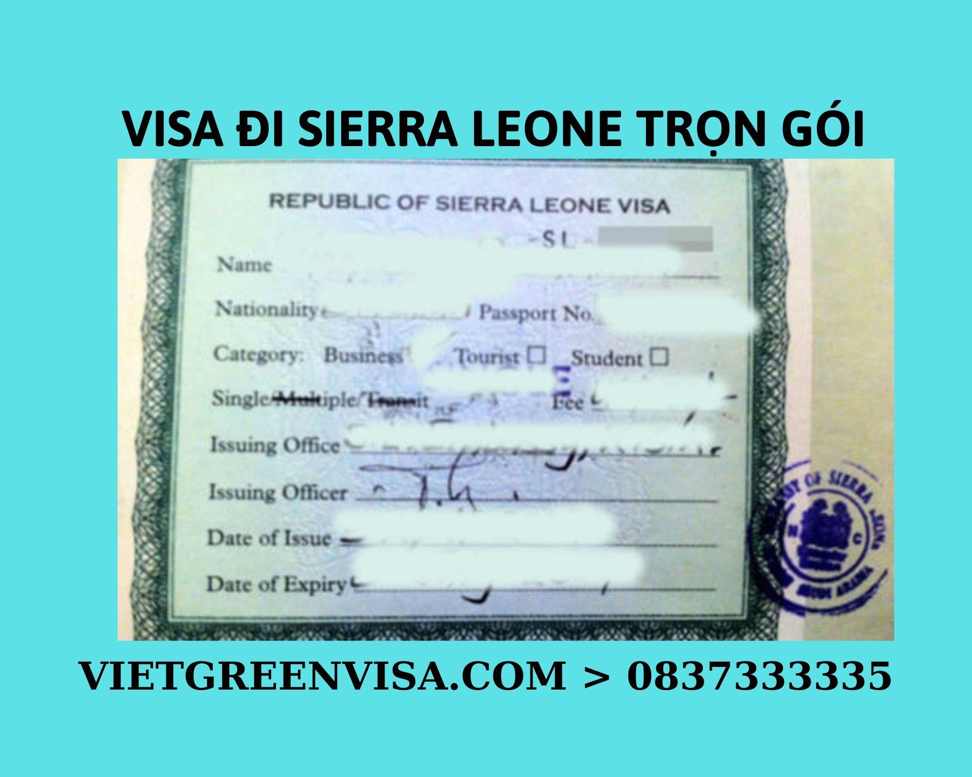 Xin Visa Sierra Leone trọn gói tại Hà Nội, Hồ Chí Minh
