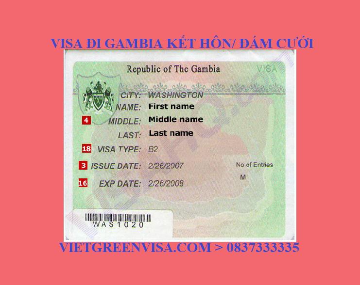 Dịch vụ xin Visa sang Gambia tổ chức đám cưới, kết hôn