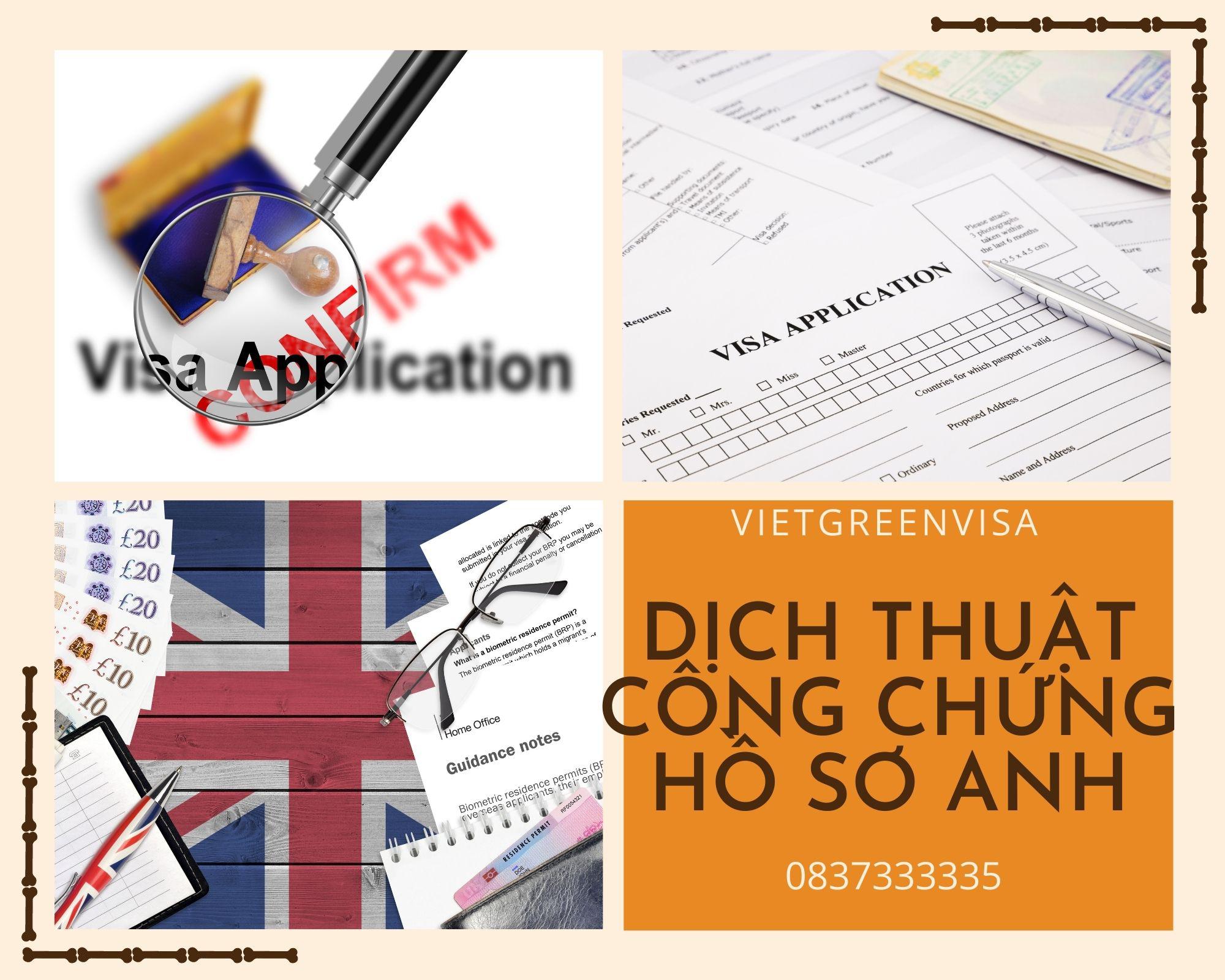 Tư vấn dịch thuật công chứng hồ sơ visa đi Anh nhanh gọn