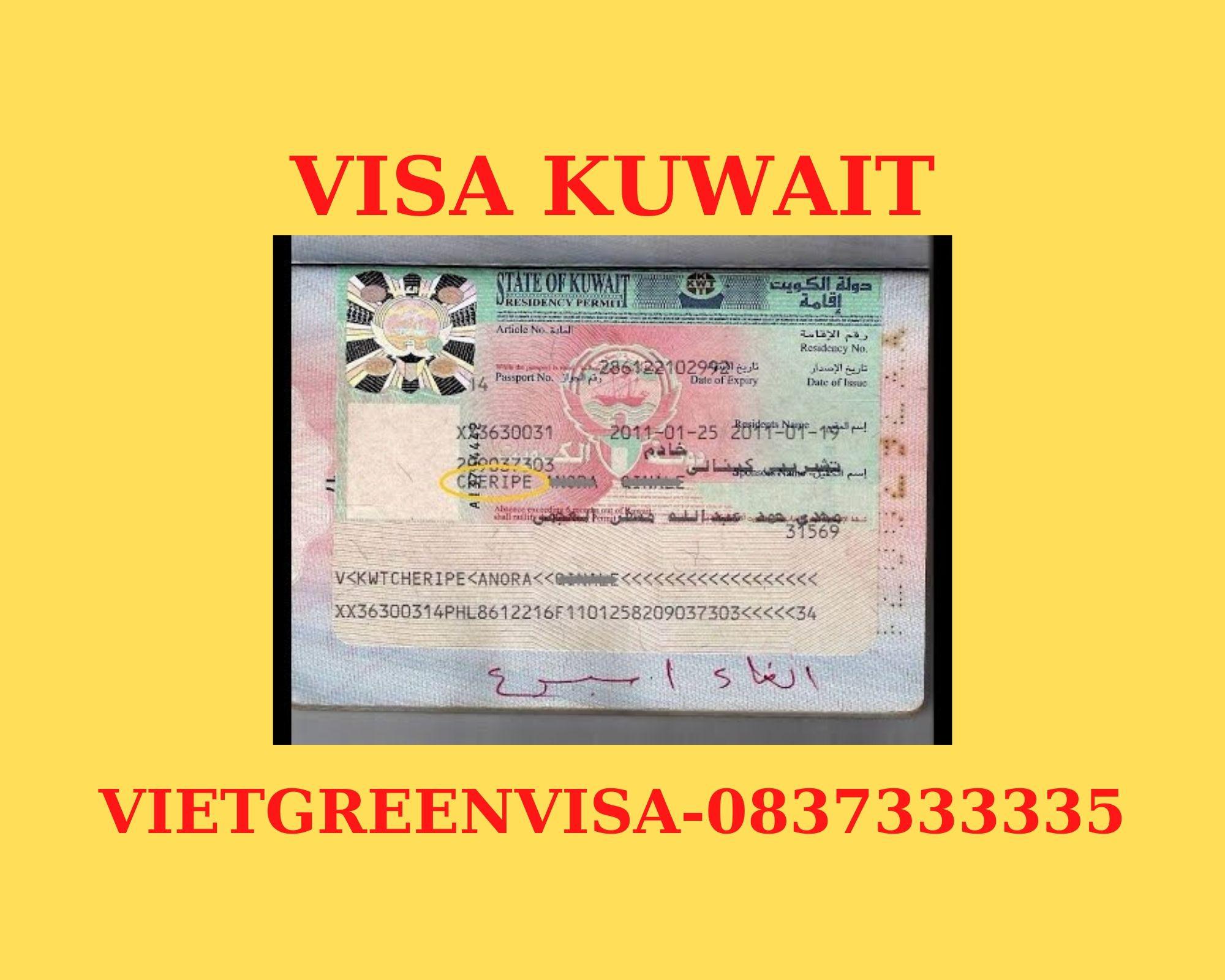 Dịch vụ làm visa Kuwait du lịch 14 ngày - bao đậu