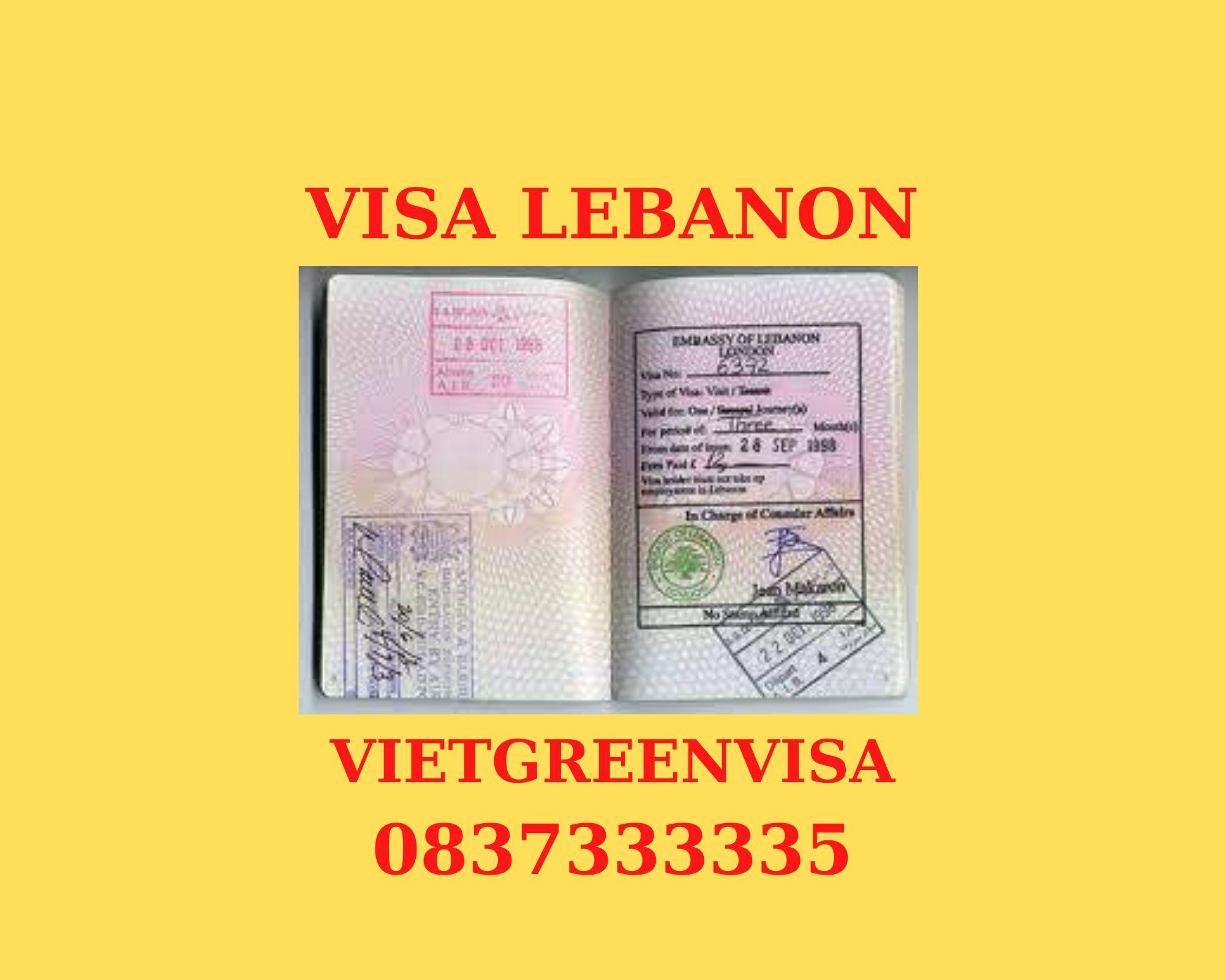 Dịch vụ xin visa Lebanon lưu trú 30 ngày tại Hà Nội, TP HCM