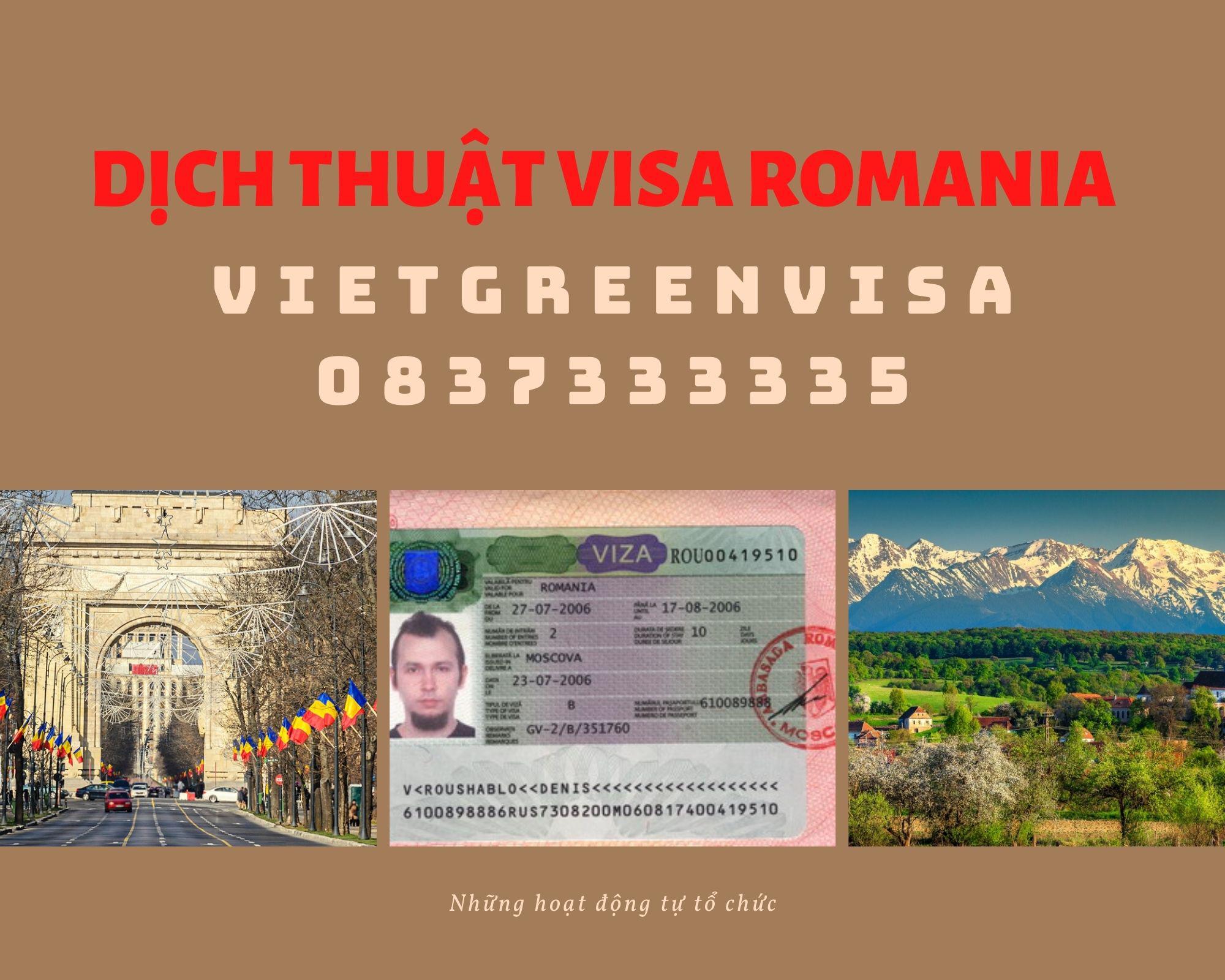 Tư vấn dịch thuật công chứng hồ sơ visa du lịch, du học Romania nhanh rẻ
