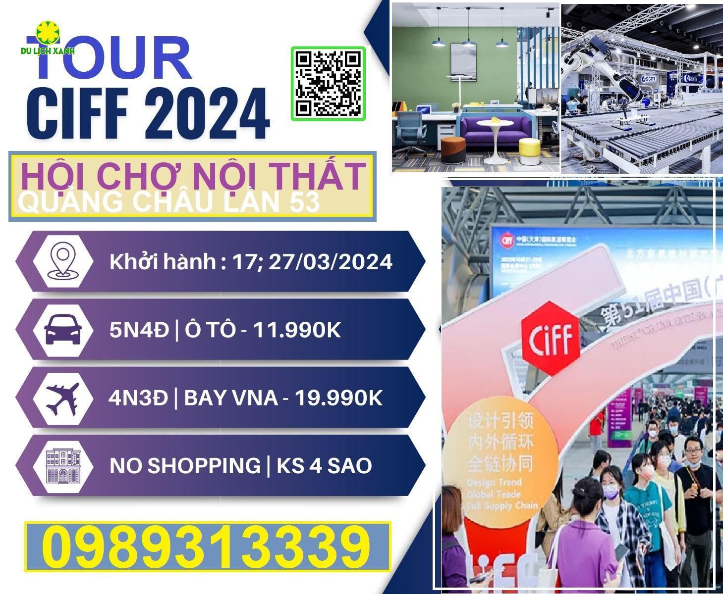 Tour Hội chợ Nội thất Trung Quốc 2024 đường bộ - CIFF 2024