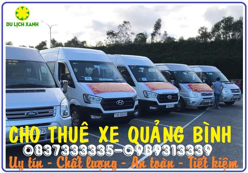Bảng giá cho thuê xe du lịch Quảng Bình