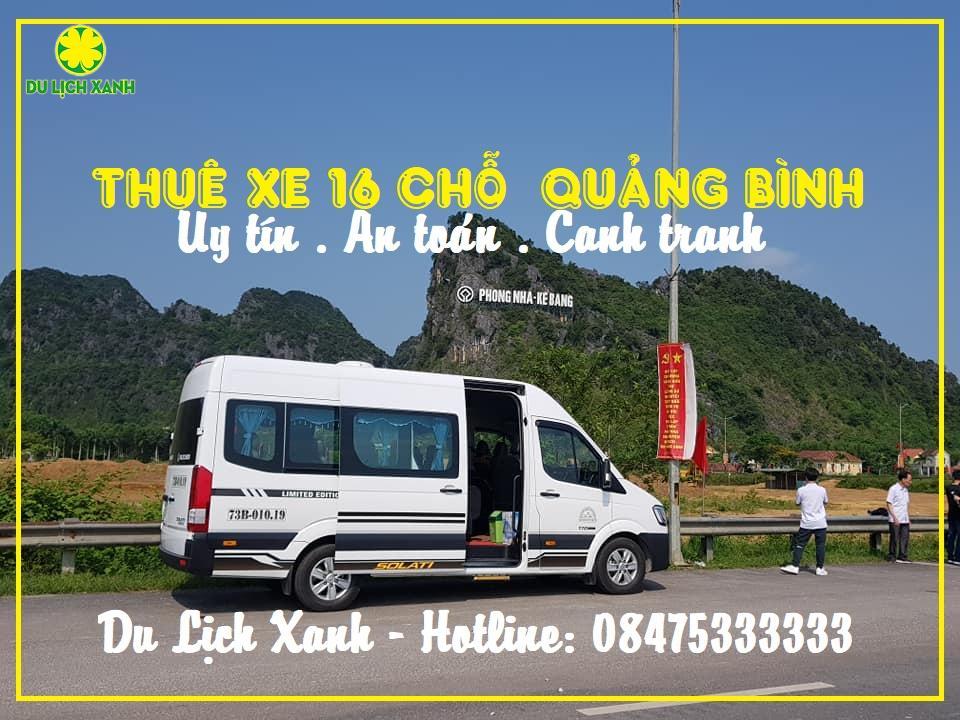 Cho thuê xe du lịch 16 chỗ tại Quảng Bình