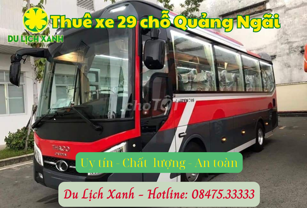 Cho thuê xe du lịch 29 chỗ tại Quảng Ngãi