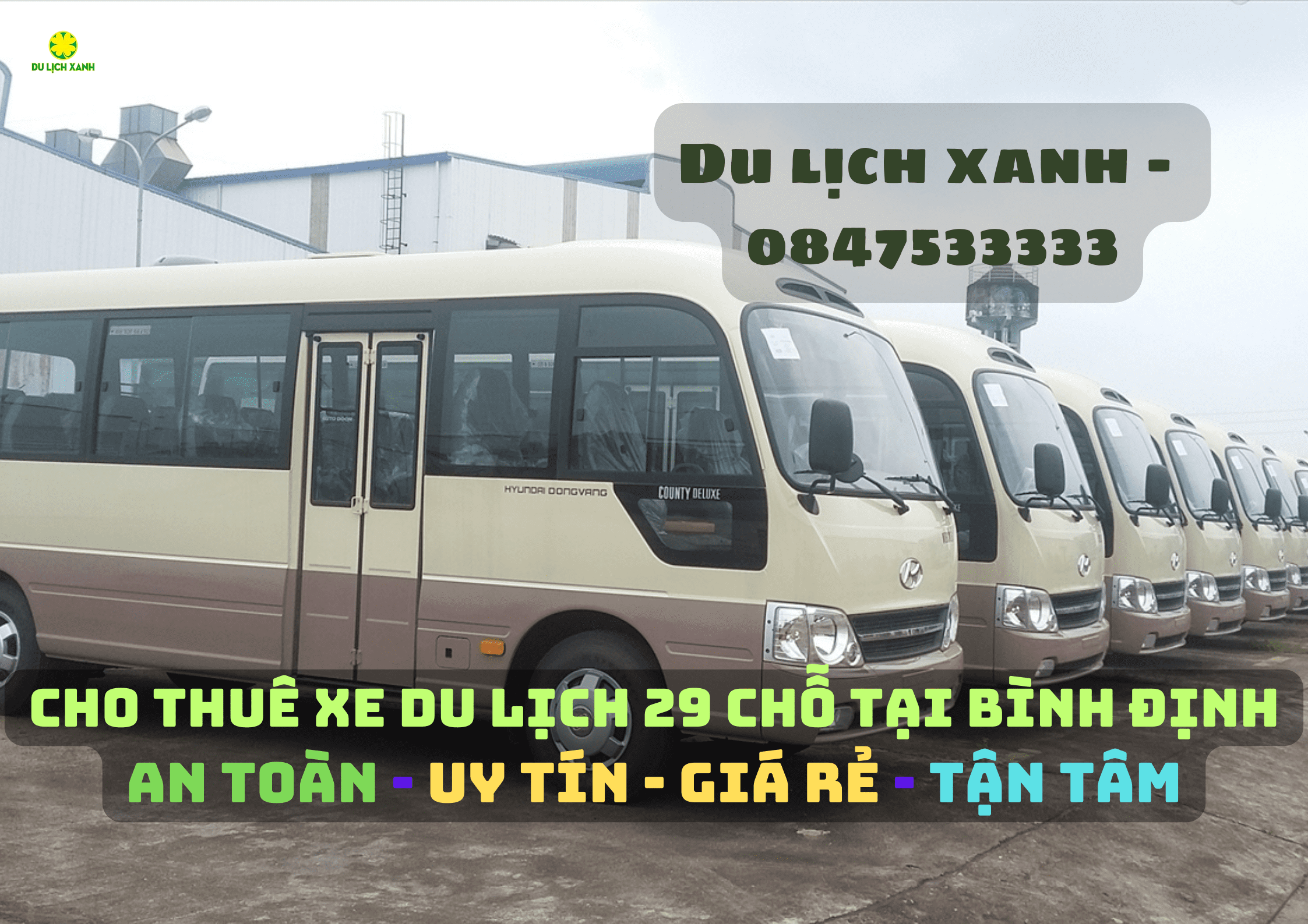 Dịch vụ cho thuê xe du lịch 29 chỗ tại Bình Định