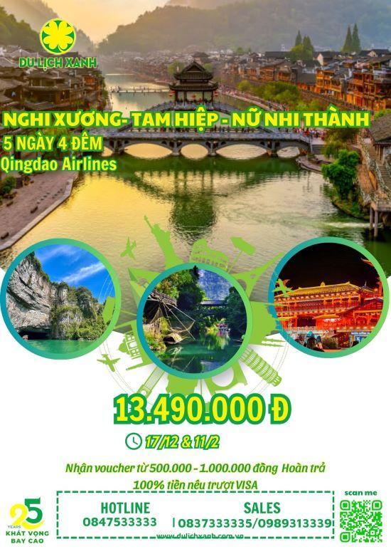 Du lịch Xanh, Tour du lịch Nghi Xương 5 ngày 4 đêm, Tour khám phá Tam Hiệp