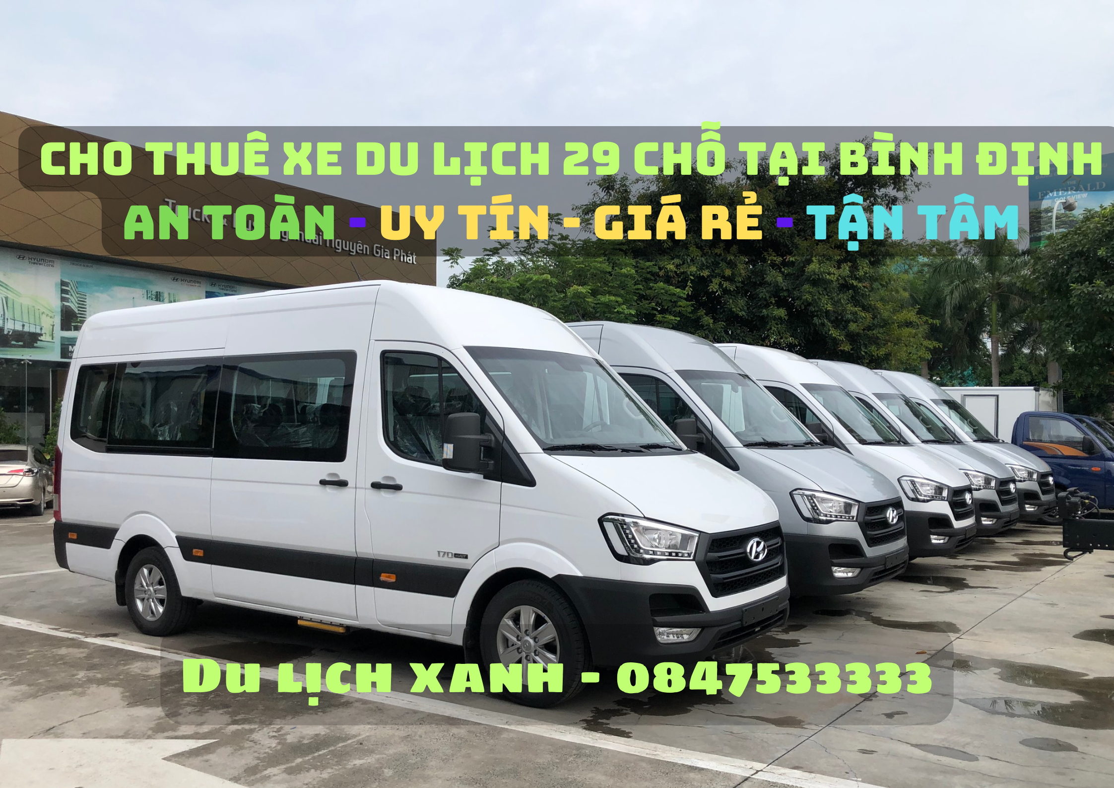 Du Lịch Xanh, Thuê xe 16 chỗ Bình Định, cho thuê xe du lịch 16 chỗ tại Bình Định, Thuê xe ô tô 16 chỗ tại Bình Định