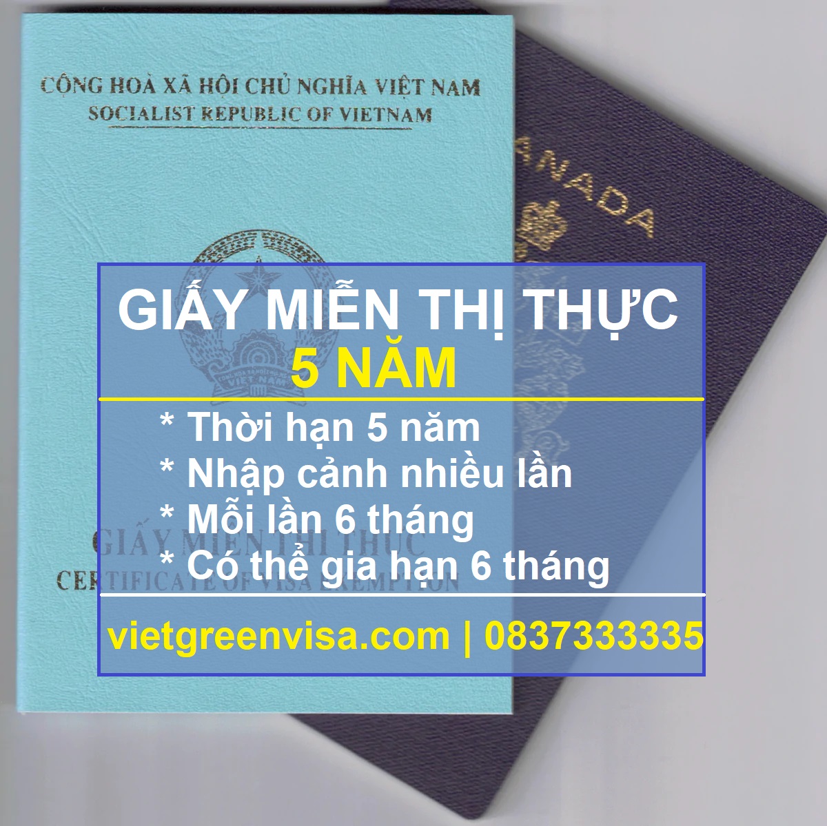 Cách làm Giấy miễn thị thực, Giấy miễn thị thực 5 năm, Visa Việt Nam 5 năm, Dịch vụ xin giấy miễn thị thực 