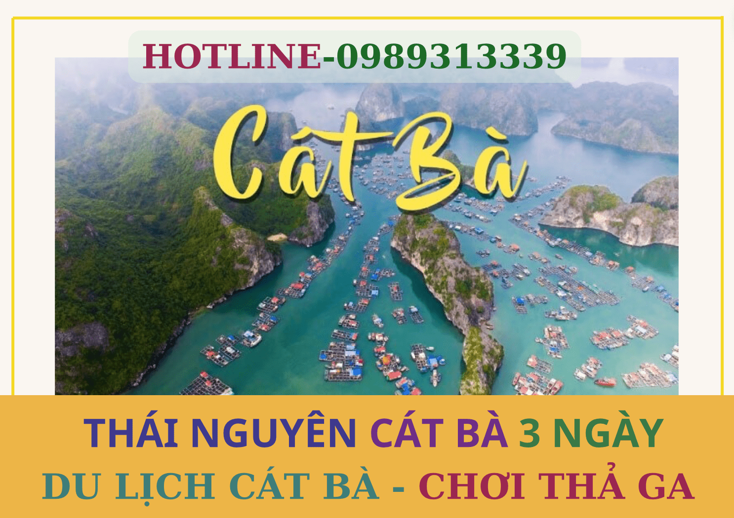 Tour du lịch Thái Nguyên Cát Bà 3 ngày 2 đêm, Tour Cát Bà 3 ngày 2 đêm, Du Lịch Xanh, Tour Thái Nguyên Cát Bà 3 ngày